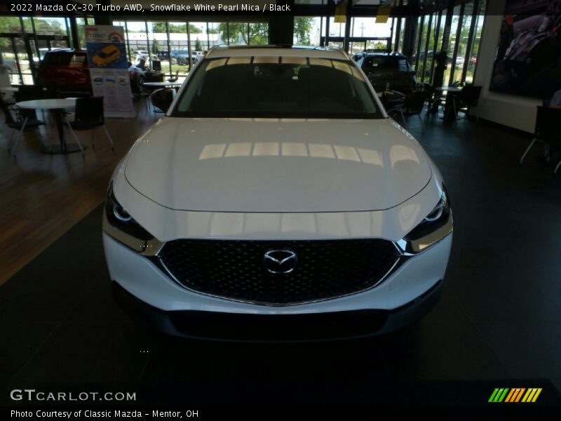 Snowflake White Pearl Mica / Black 2022 Mazda CX-30 Turbo AWD