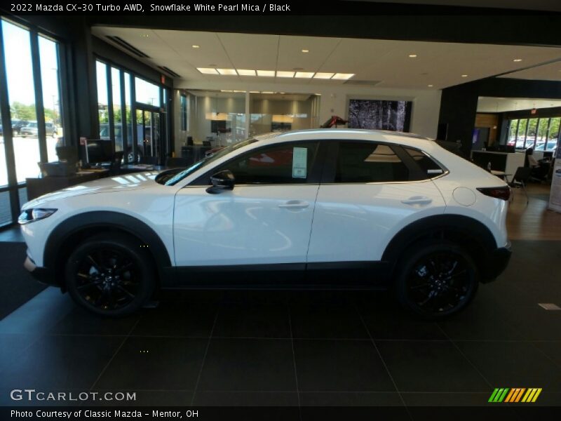 Snowflake White Pearl Mica / Black 2022 Mazda CX-30 Turbo AWD