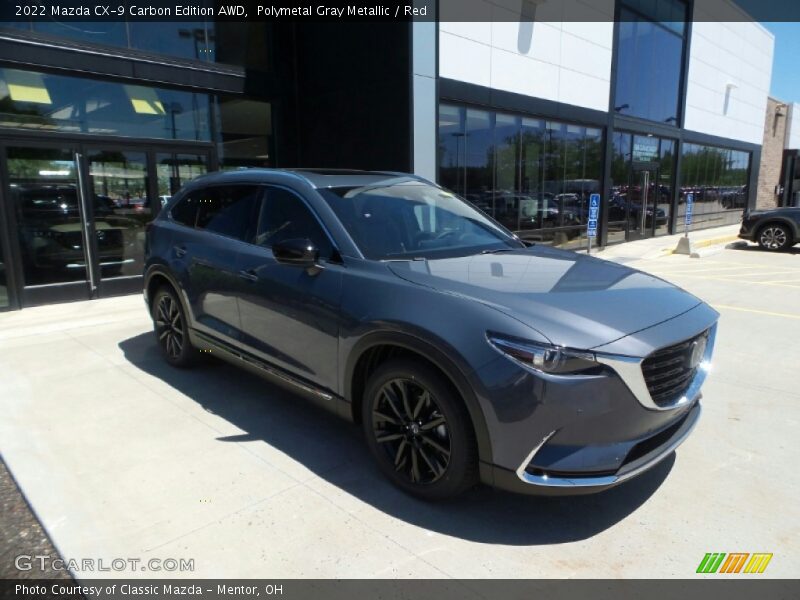 Polymetal Gray Metallic / Red 2022 Mazda CX-9 Carbon Edition AWD