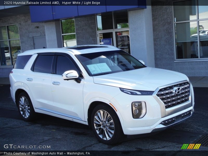 Hyper White / Light Beige 2020 Hyundai Palisade Limited AWD