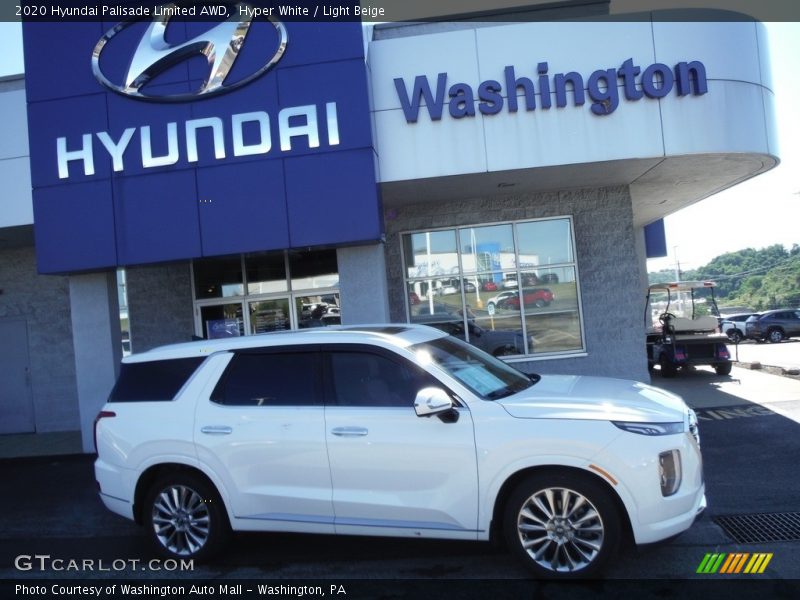 Hyper White / Light Beige 2020 Hyundai Palisade Limited AWD