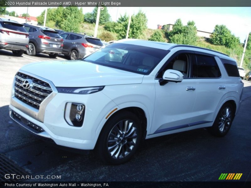 Hyper White / Light Beige 2020 Hyundai Palisade Limited AWD