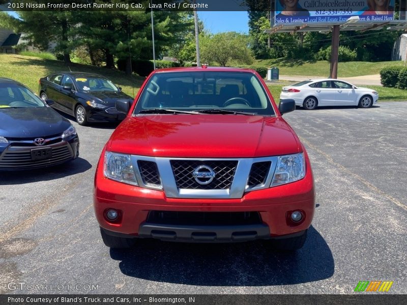 Lava Red / Graphite 2018 Nissan Frontier Desert Runner King Cab