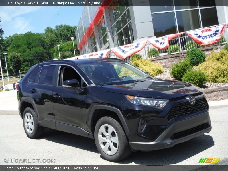 Midnight Black Metallic / Black 2019 Toyota RAV4 LE AWD