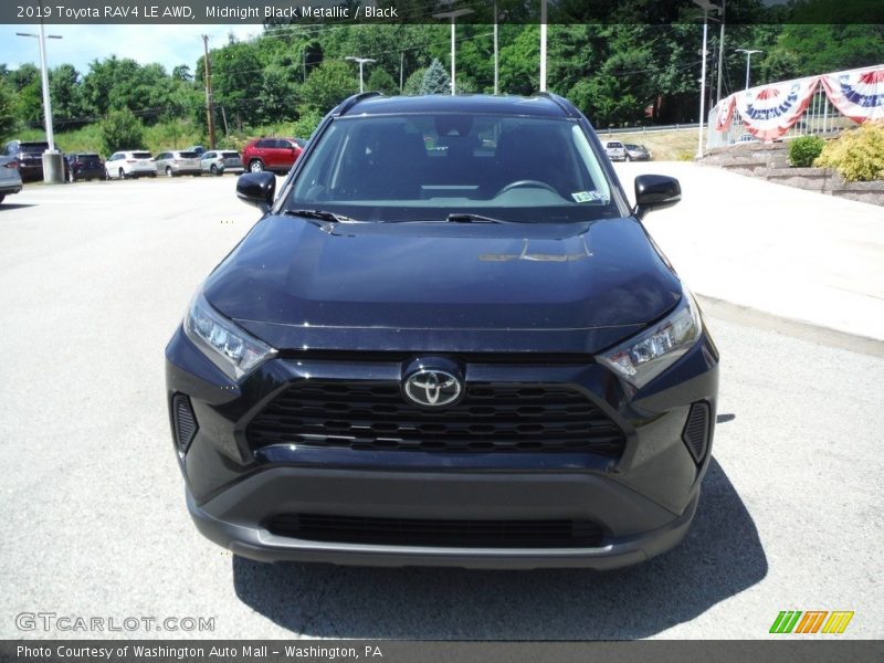 Midnight Black Metallic / Black 2019 Toyota RAV4 LE AWD