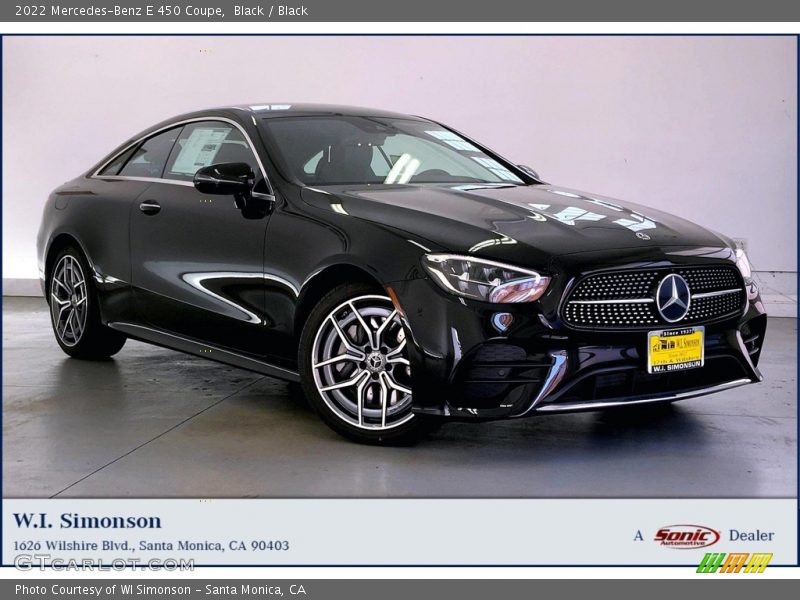 Black / Black 2022 Mercedes-Benz E 450 Coupe