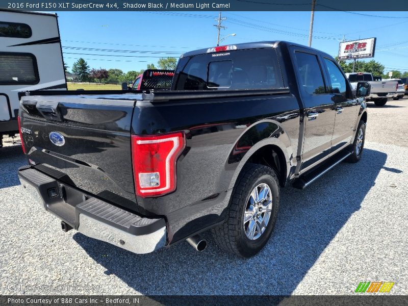 Shadow Black / Medium Light Camel 2016 Ford F150 XLT SuperCrew 4x4