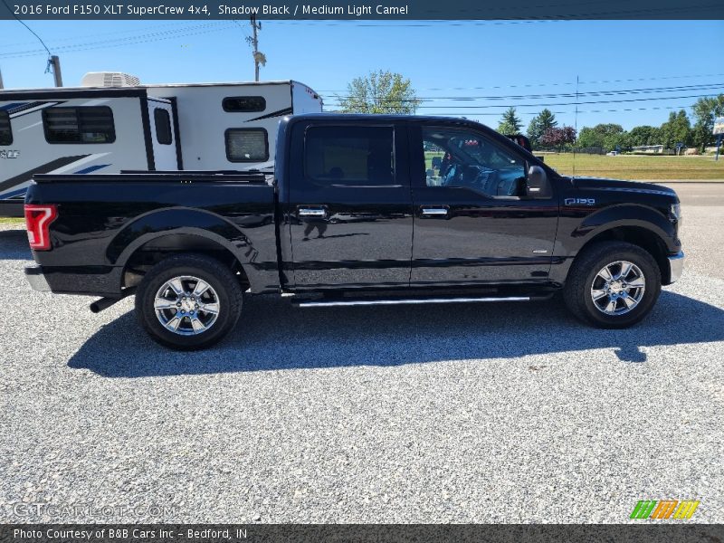 Shadow Black / Medium Light Camel 2016 Ford F150 XLT SuperCrew 4x4