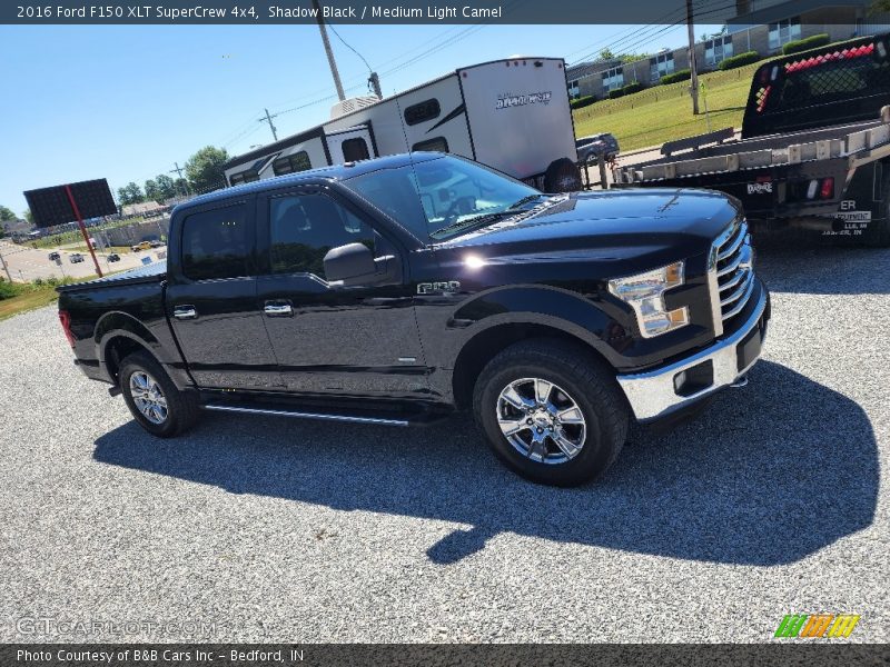 Shadow Black / Medium Light Camel 2016 Ford F150 XLT SuperCrew 4x4