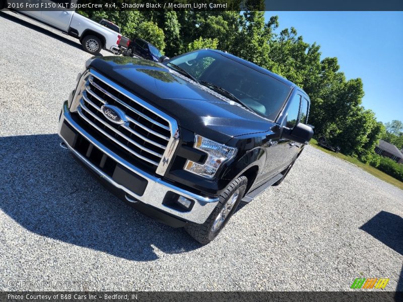 Shadow Black / Medium Light Camel 2016 Ford F150 XLT SuperCrew 4x4