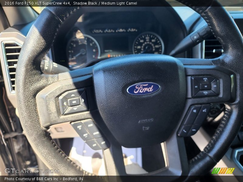 Shadow Black / Medium Light Camel 2016 Ford F150 XLT SuperCrew 4x4