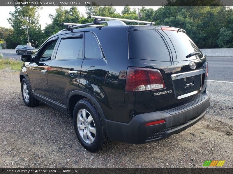 Ebony Black / Black 2012 Kia Sorento LX V6 AWD