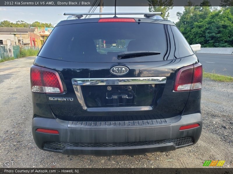Ebony Black / Black 2012 Kia Sorento LX V6 AWD