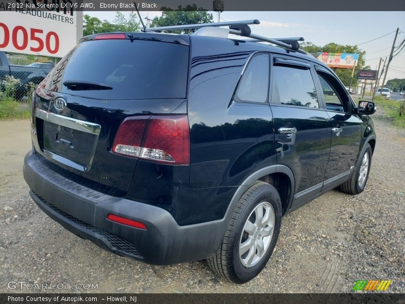 Ebony Black / Black 2012 Kia Sorento LX V6 AWD
