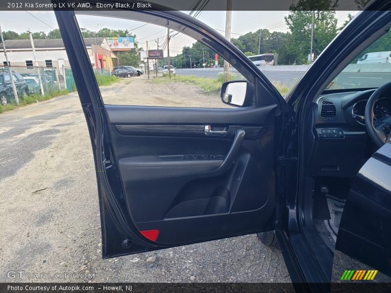 Ebony Black / Black 2012 Kia Sorento LX V6 AWD