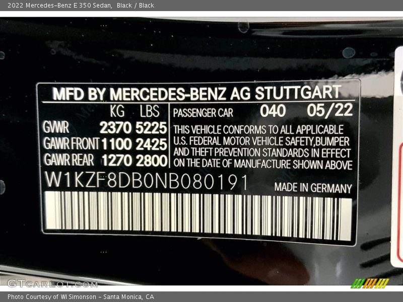 Black / Black 2022 Mercedes-Benz E 350 Sedan