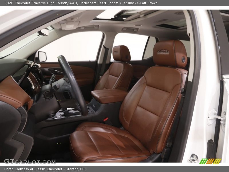 Front Seat of 2020 Traverse High Country AWD