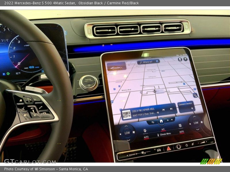 Obsidian Black / Carmine Red/Black 2022 Mercedes-Benz S 500 4Matic Sedan