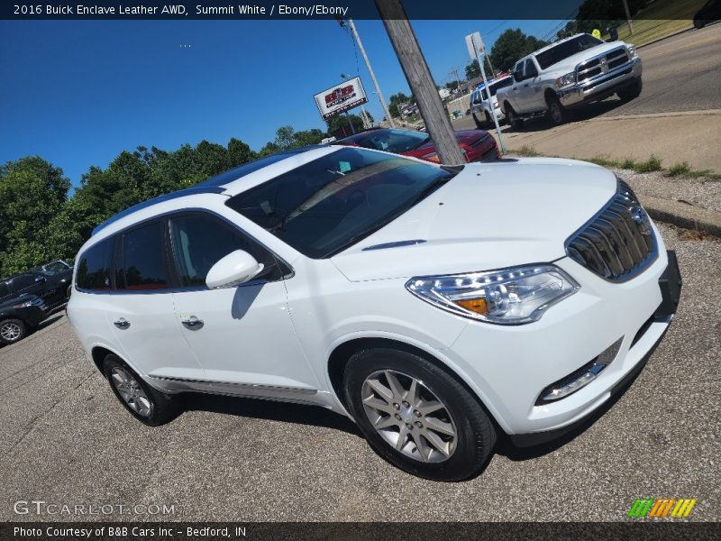 Summit White / Ebony/Ebony 2016 Buick Enclave Leather AWD