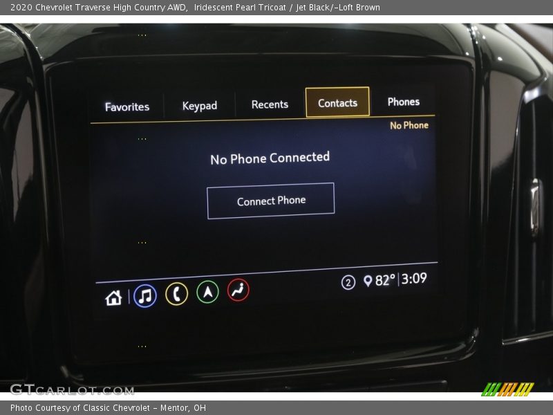 Iridescent Pearl Tricoat / Jet Black/­Loft Brown 2020 Chevrolet Traverse High Country AWD