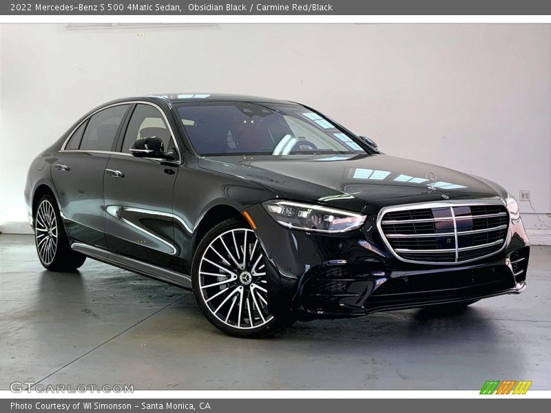 Obsidian Black / Carmine Red/Black 2022 Mercedes-Benz S 500 4Matic Sedan
