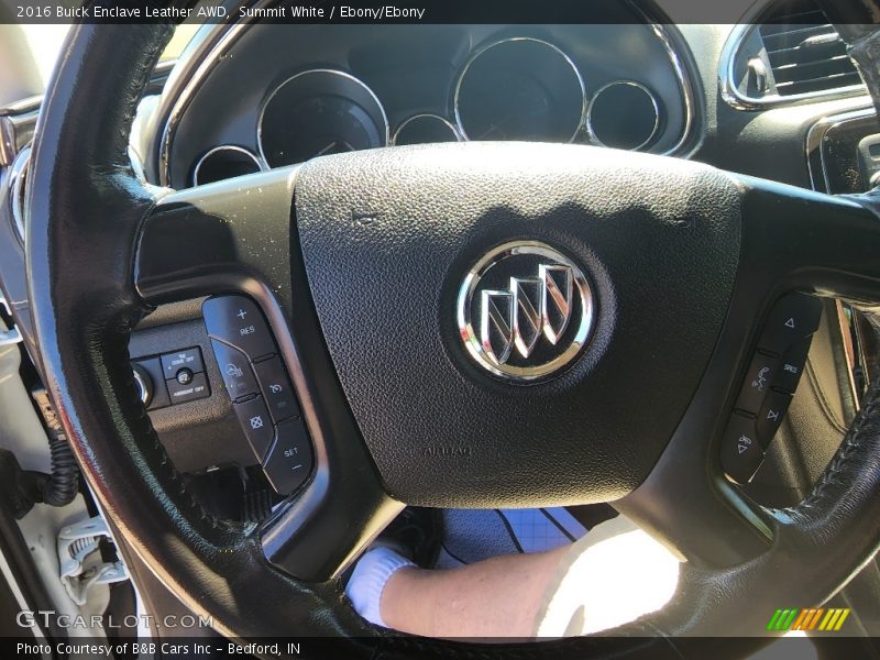 Summit White / Ebony/Ebony 2016 Buick Enclave Leather AWD