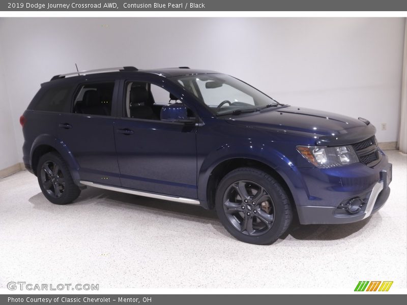 Contusion Blue Pearl / Black 2019 Dodge Journey Crossroad AWD