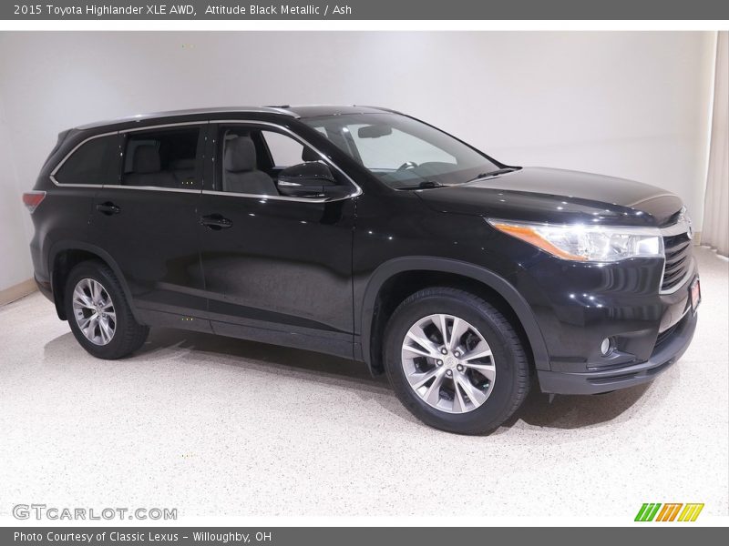 Attitude Black Metallic / Ash 2015 Toyota Highlander XLE AWD