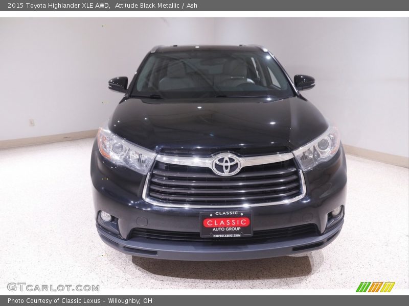 Attitude Black Metallic / Ash 2015 Toyota Highlander XLE AWD