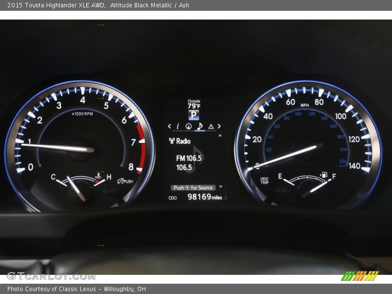 Attitude Black Metallic / Ash 2015 Toyota Highlander XLE AWD