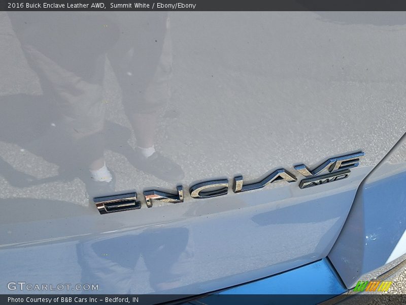 Summit White / Ebony/Ebony 2016 Buick Enclave Leather AWD