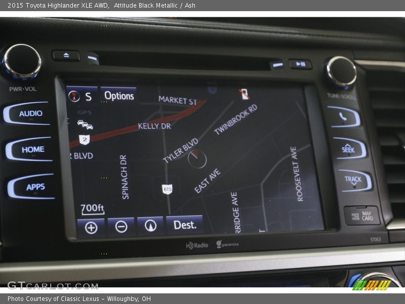 Attitude Black Metallic / Ash 2015 Toyota Highlander XLE AWD
