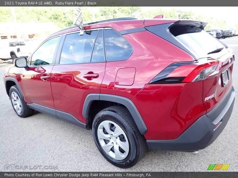 Ruby Flare Pearl / Black 2021 Toyota RAV4 LE AWD