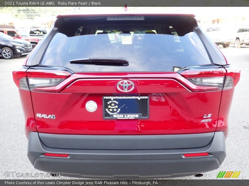 Ruby Flare Pearl / Black 2021 Toyota RAV4 LE AWD