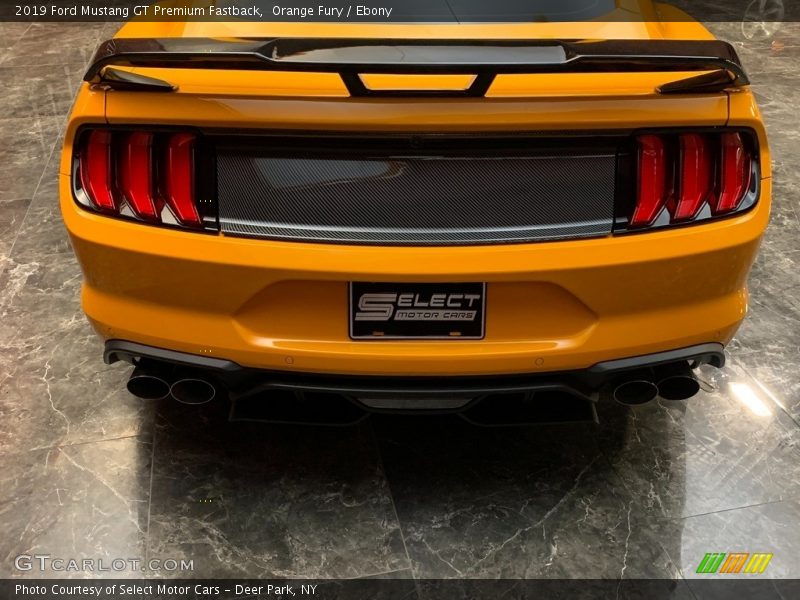 Orange Fury / Ebony 2019 Ford Mustang GT Premium Fastback