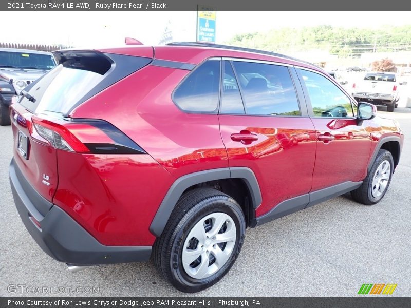 Ruby Flare Pearl / Black 2021 Toyota RAV4 LE AWD