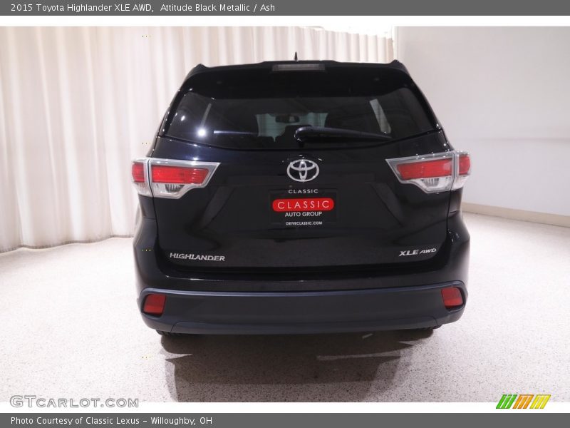 Attitude Black Metallic / Ash 2015 Toyota Highlander XLE AWD