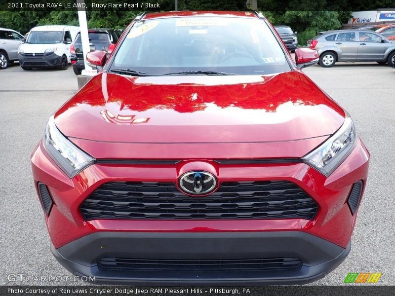 Ruby Flare Pearl / Black 2021 Toyota RAV4 LE AWD