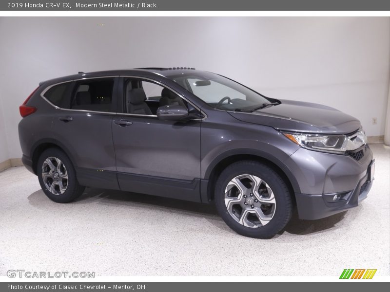 Modern Steel Metallic / Black 2019 Honda CR-V EX