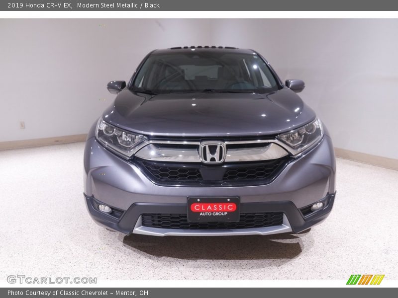 Modern Steel Metallic / Black 2019 Honda CR-V EX