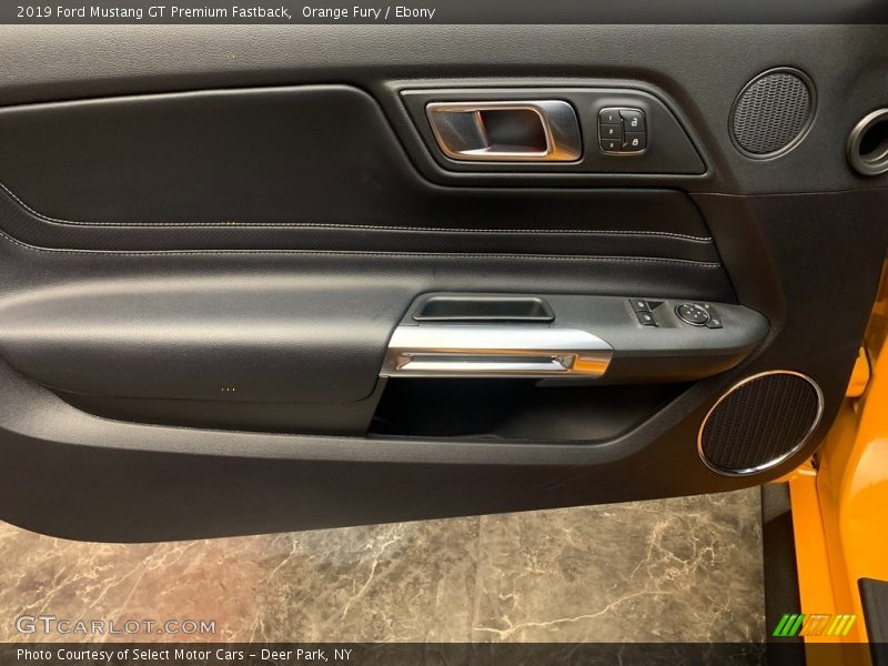 Orange Fury / Ebony 2019 Ford Mustang GT Premium Fastback