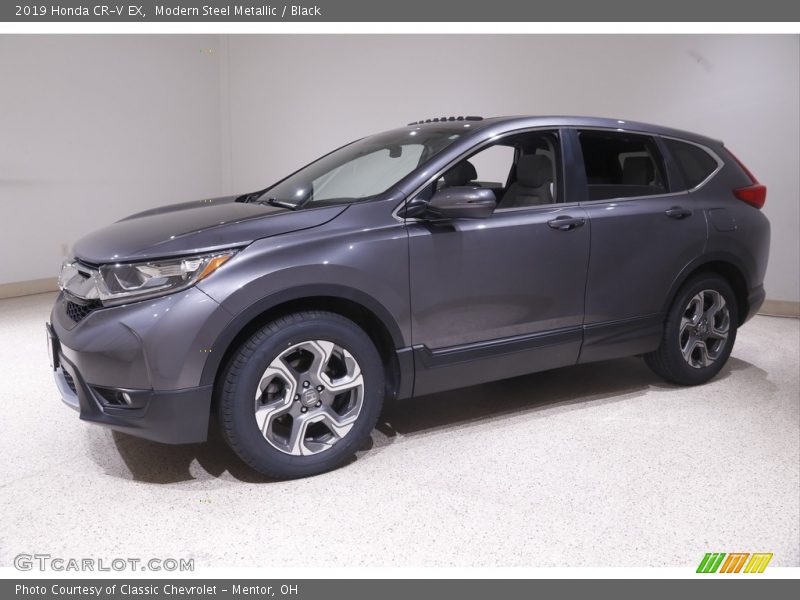 Modern Steel Metallic / Black 2019 Honda CR-V EX