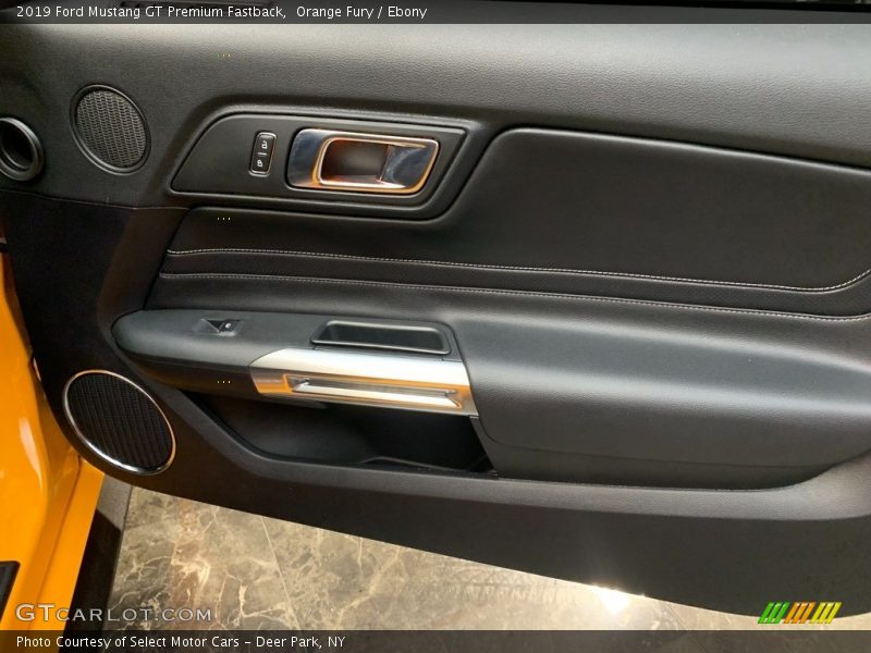 Orange Fury / Ebony 2019 Ford Mustang GT Premium Fastback