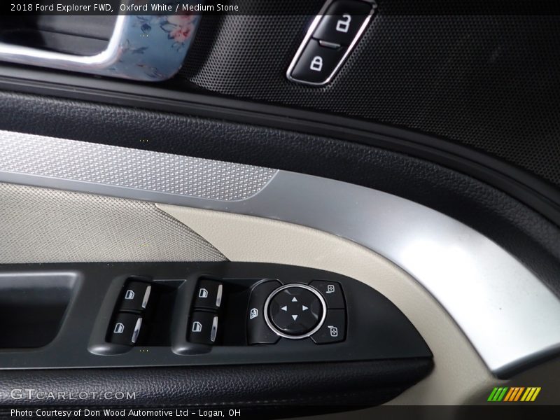 Oxford White / Medium Stone 2018 Ford Explorer FWD