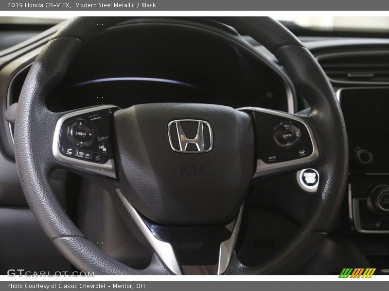Modern Steel Metallic / Black 2019 Honda CR-V EX