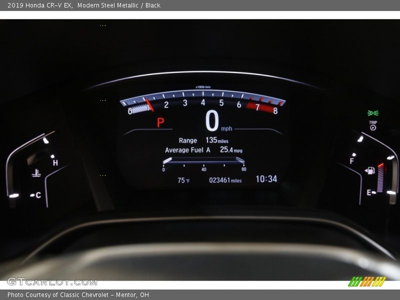 Modern Steel Metallic / Black 2019 Honda CR-V EX