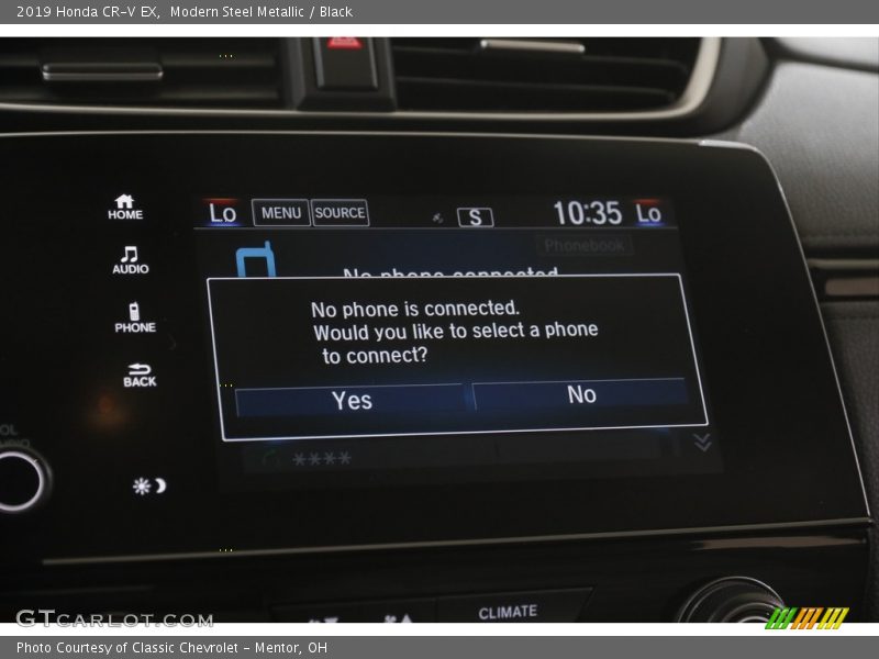 Modern Steel Metallic / Black 2019 Honda CR-V EX