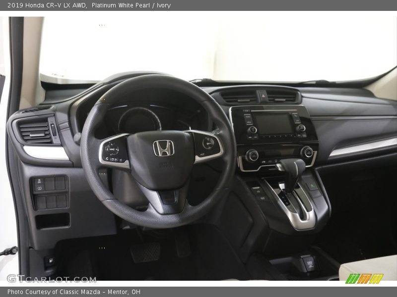 Platinum White Pearl / Ivory 2019 Honda CR-V LX AWD