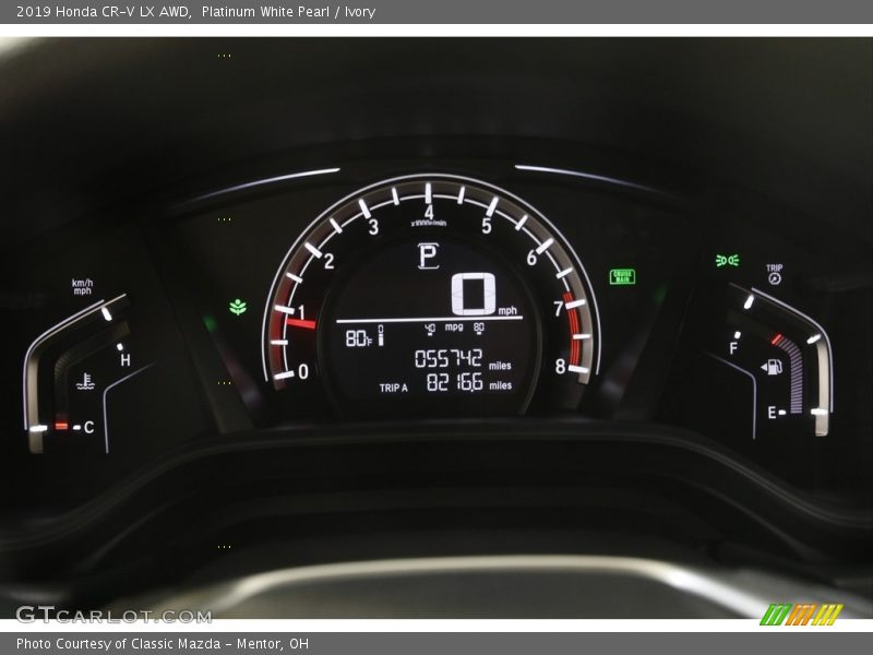 Platinum White Pearl / Ivory 2019 Honda CR-V LX AWD