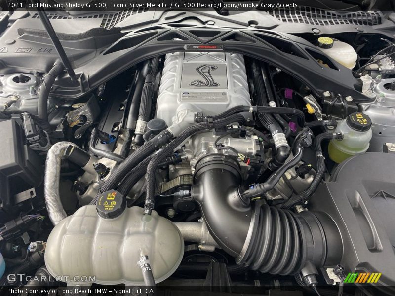  2021 Mustang Shelby GT500 Engine - 5.2 Liter Supercharged DOHC 32-Valve Ti-VCT Cross Plane Crank V8
